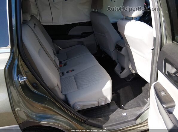 5TDZZRFH1JS269203 2018 TOYOTA HIGHLANDER Green Vista de la etiqueta del VIN