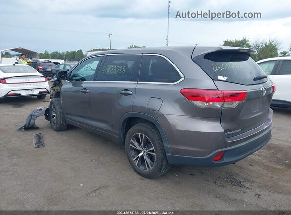 5TDZZRFH2JS245086 2018 TOYOTA HIGHLANDER Gray Задня ліва чверть