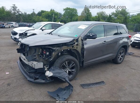 5TDZZRFH2JS245086 2018 TOYOTA HIGHLANDER Gray Передня ліва чверть