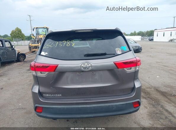 5TDZZRFH2JS245086 2018 TOYOTA HIGHLANDER Gray 