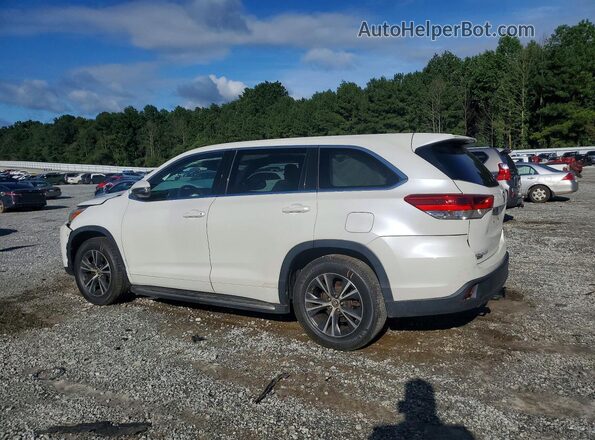 5TDZZRFH5HS211184 2017 TOYOTA HIGHLANDER Белый Задняя левая четверть