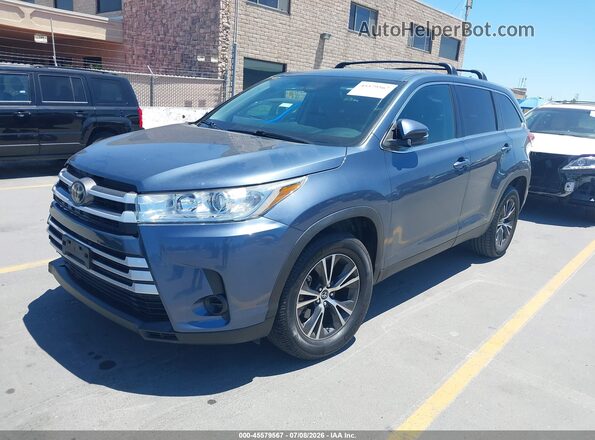 5TDZZRFH5KS315729 2019 TOYOTA HIGHLANDER Синий Передняя левая четверть