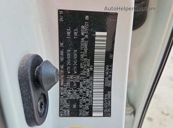 5TDZZRFH6JS266720 2018 TOYOTA HIGHLANDER White Vista del compartimento del motor