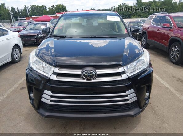 5TDZZRFH7KS289408 2019 TOYOTA HIGHLANDER Black ხელსაწყოთა პანელის ხედი