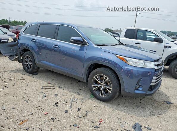 5TDZZRFH7KS349722 2019 TOYOTA HIGHLANDER Blue Delantero derecho