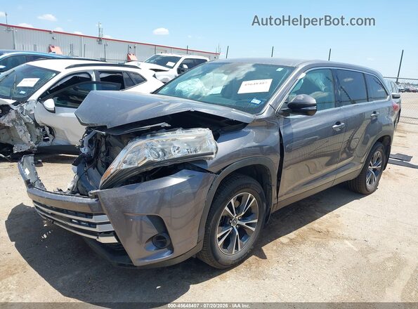 5TDZZRFH7KS351003 2019 TOYOTA HIGHLANDER Gray Առջևի ձախ երեք քառորդ տեսարան