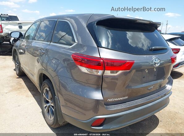 5TDZZRFH7KS351003 2019 TOYOTA HIGHLANDER Gray Հետևի ձախ
