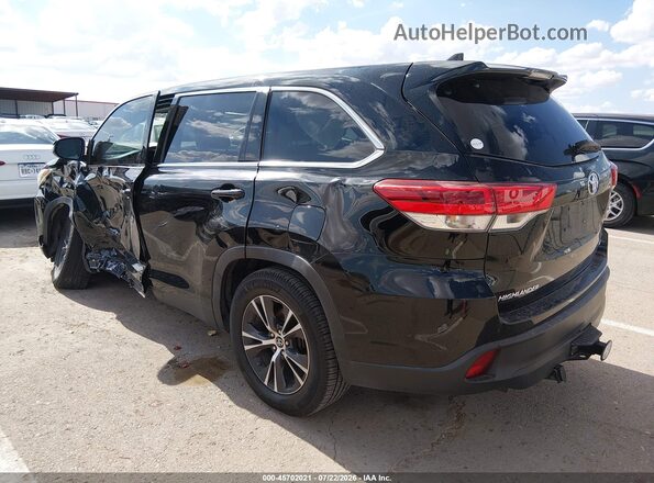 5TDZZRFH7KS352393 2019 TOYOTA HIGHLANDER Black Tył lewy