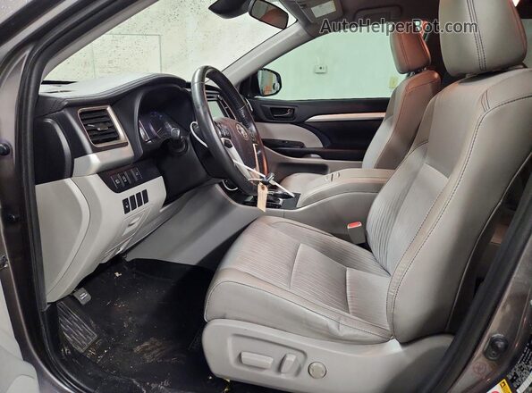 5TDZZRFH7KS367461 2019 TOYOTA HIGHLANDER Серый Вид салона спереди