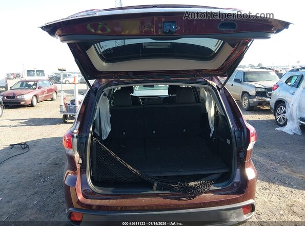 5TDZZRFH8KS340799 2019 TOYOTA HIGHLANDER Red 