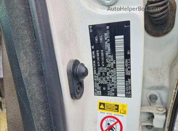 5TDZZRFH9HS193949 2017 TOYOTA HIGHLANDER White VIN sticker view