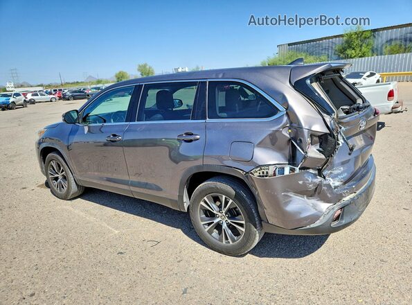 5TDZZRFH9KS367476 2019 TOYOTA HIGHLANDER Charcoal Rear left