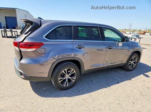 5TDZZRFH9KS367476 2019 TOYOTA HIGHLANDER Charcoal Rear right