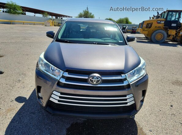 5TDZZRFH9KS367476 2019 TOYOTA HIGHLANDER Charcoal Front view