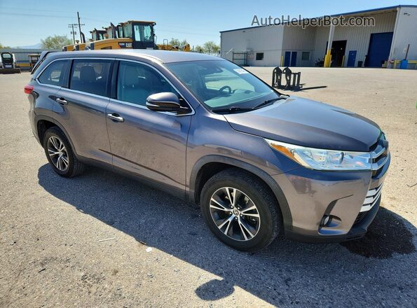 5TDZZRFH9KS367476 2019 TOYOTA HIGHLANDER Charcoal Front right