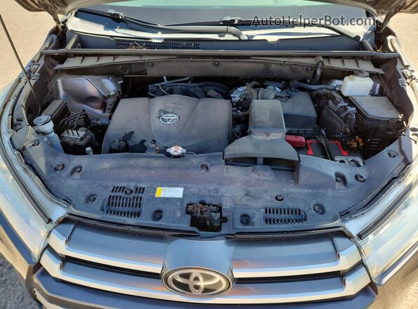 5TDZZRFH9KS367476 2019 TOYOTA HIGHLANDER Charcoal Engine compartment view