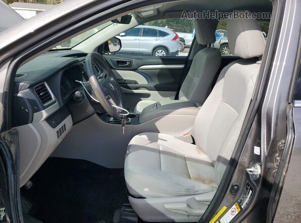 5TDZZRFHXHS219085 2017 TOYOTA HIGHLANDER Gray Սալոնի դիմացի տեսք