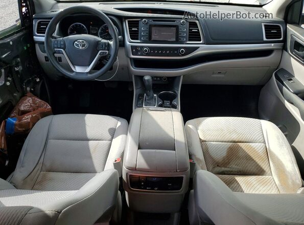 5TDZZRFHXHS219085 2017 TOYOTA HIGHLANDER Gray Առջևի վահանակի տեսք