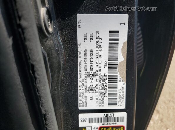 5TFAW5F16JX751807 2018 TOYOTA TUNDRA Черный Вид наклейки с VIN-кодом
