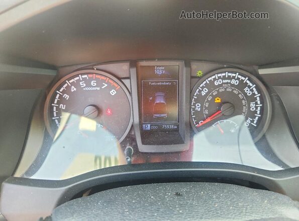 5TFAX5GN4KX138570 2019 TOYOTA TACOMA Gray Вид щитка приладів