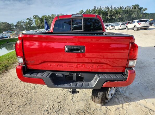 5TFAX5GNXKX133048 2019 TOYOTA TACOMA Red უკანა ხედი