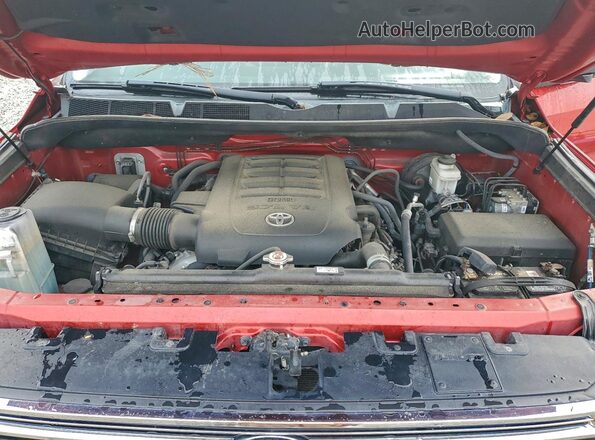 5TFAY5F13LX876566 2020 TOYOTA TUNDRA Красный Вид задней части салона