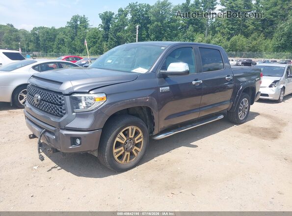5TFAY5F1XKX843210 2019 TOYOTA TUNDRA Серый Передняя левая четверть