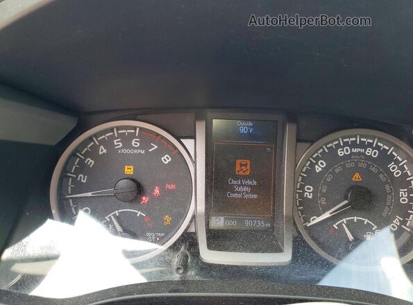 5TFAZ5CN2KX074612 2019 TOYOTA TACOMA Gray Instrument cluster view
