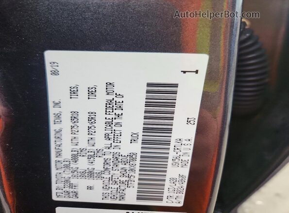 5TFBY5F10KX870050 2019 TOYOTA TUNDRA Charcoal Engine compartment view