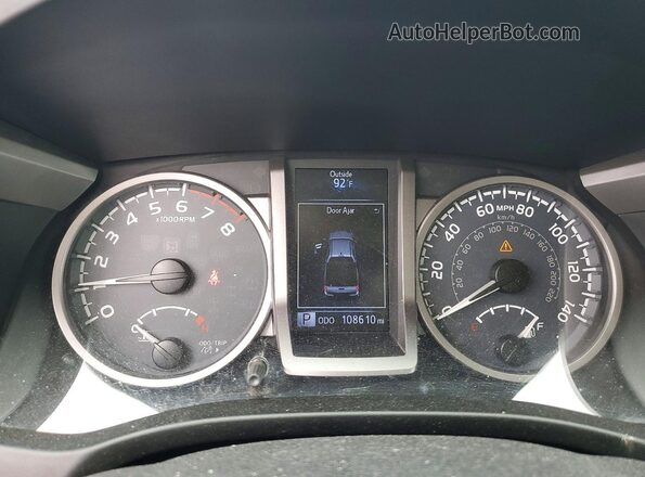 5TFBZ5DN2HX002854 2017 TOYOTA TACOMA White Widok zestawu wskaźników