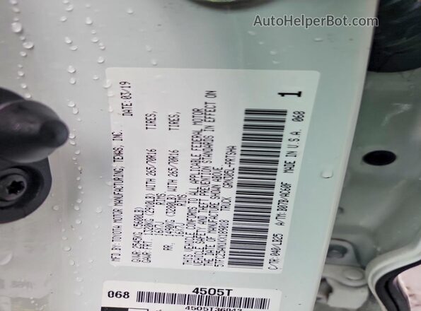 5TFCZ5AN1KX189018 2019 TOYOTA TACOMA White Շարժիչի բաժամունքի տեսք