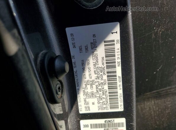 5TFCZ5AN3MX257967 2021 TOYOTA TACOMA Charcoal VIN კოდის სტიკერის ხედი