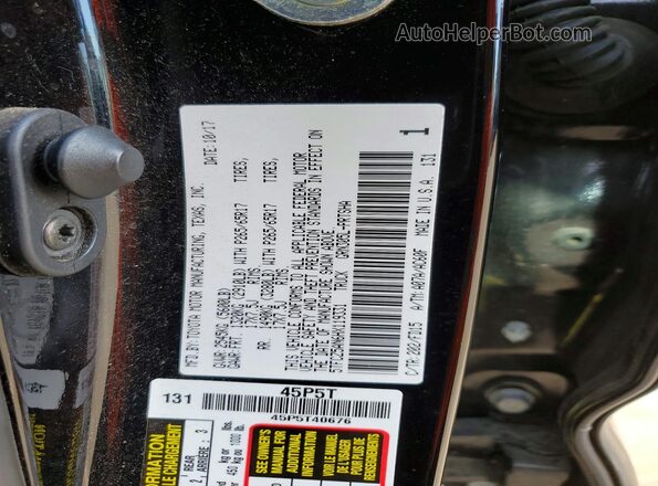 5TFCZ5AN6HX119331 2017 TOYOTA TACOMA Black VIN sticker view