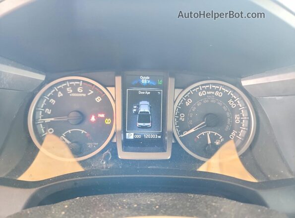 5TFCZ5AN6JX133607 2018 TOYOTA TACOMA Gray Instrument cluster view