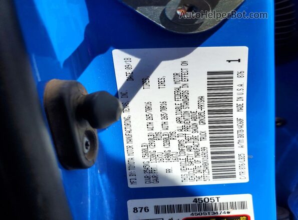 5TFCZ5AN8KX169199 2019 TOYOTA TACOMA Blue Engine compartment view