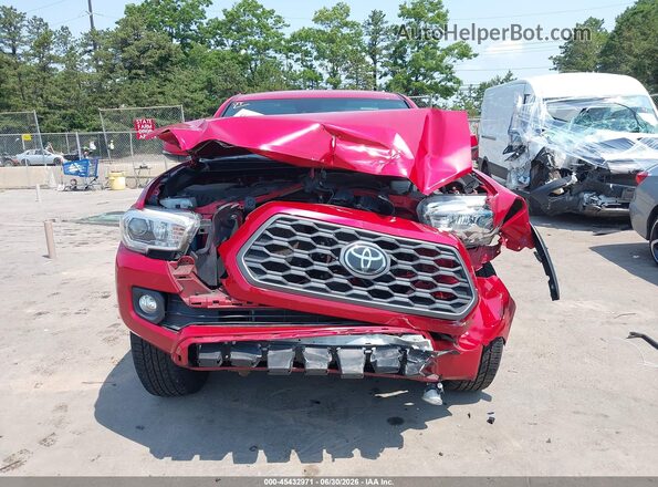 5TFCZ5AN8MX245071 2021 TOYOTA TACOMA Red Instrument cluster view