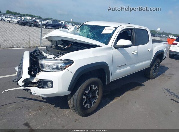 5TFCZ5ANXMX269582 2021 TOYOTA TACOMA White წინა მარცხენა ხედი სამი მეოთხედიდან