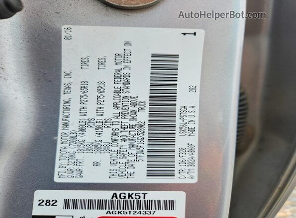 5TFDW5F16GX528902 2016 TOYOTA TUNDRA Silver Widok komory silnika