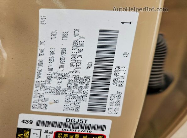 5TFDW5F19HX672302 2017 TOYOTA TUNDRA Tan Շարժիչի բաժամունքի տեսք