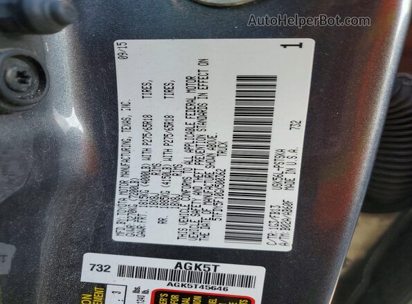 5TFDY5F10GX500362 2016 TOYOTA TUNDRA Gray Շարժիչի բաժամունքի տեսք