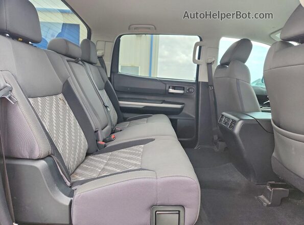 5TFDY5F13KX786622 2019 TOYOTA TUNDRA Black Rear seats view