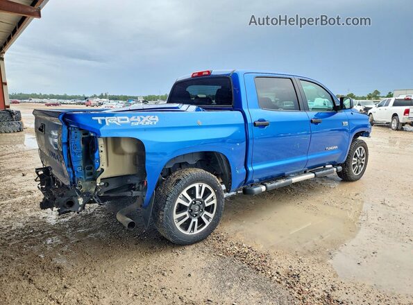5TFDY5F19JX758791 2018 TOYOTA TUNDRA Blue Задня права чверть
