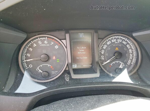 5TFDZ5BN0JX034591 2018 TOYOTA TACOMA Gray Vista del cuadro de instrumentos