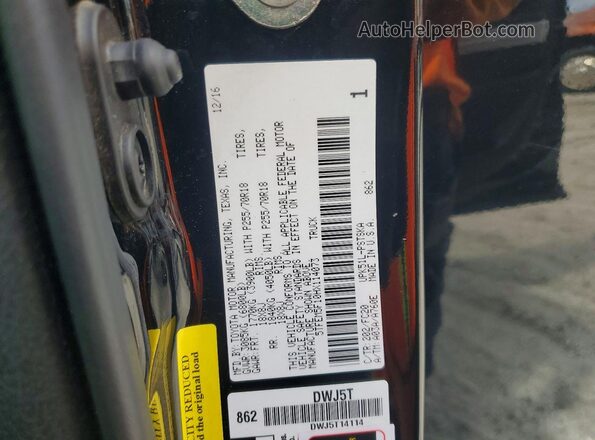 5TFEM5F10HX114073 2017 TOYOTA TUNDRA Black Widok komory silnika