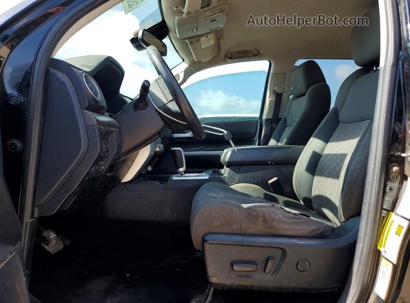 5TFEM5F17JX131958 2018 TOYOTA TUNDRA Black Widok wnętrza z przodu