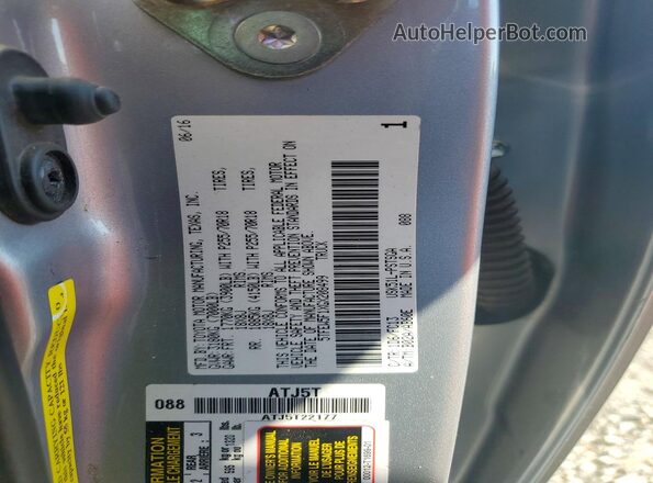 5TFEW5F1XGX208499 2016 TOYOTA TUNDRA Gray ძრავის განყოფილების ხედი