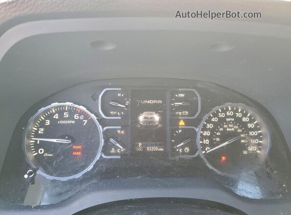5TFEY5F15KX246077 2019 TOYOTA TUNDRA White Вид щитка приладів