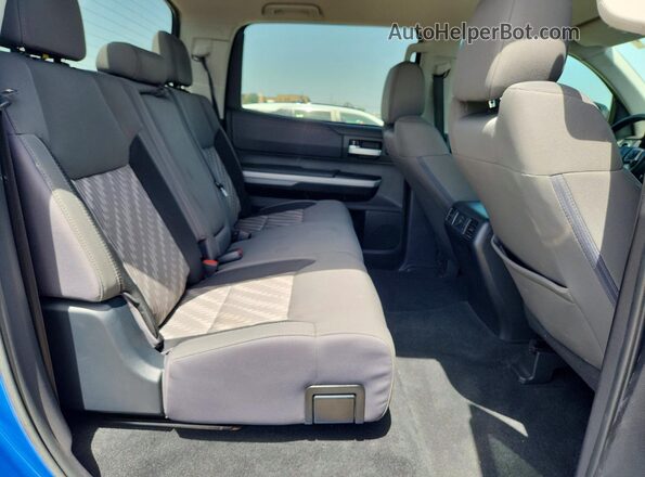 5TFEY5F1XJX232934 2018 TOYOTA TUNDRA Blue Rear seats view