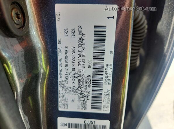 5TFEY5F1XMX292488 2021 TOYOTA TUNDRA Gray VIN կոդի պիտակի տեսք