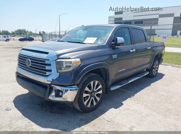5TFFY5F10JX243252 2018 TOYOTA TUNDRA Gray Առջևի ձախ երեք քառորդ տեսարան